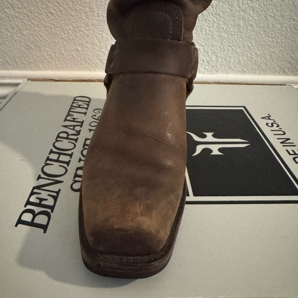 Tan Frye Harness Leather Boots - Picture 11 of 14